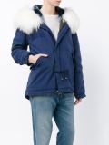 Fur-Trimmed Tartan Mini Parka