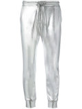 metallic cropped sweatpants