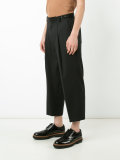 pleat detail cropped trousers