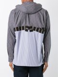 panelled hooded shirt