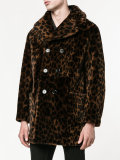 leopard print shearling coat