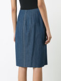 denim wrap skirt