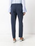 tapered drawstring waist trousers