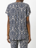printed V-neck blouse 