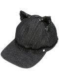 cat ears denim cap