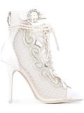 buckled sheer ankle boots