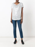 draped neck T-shirt