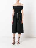drawstring knee length shorts