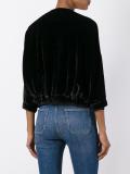 zipped velvet jacket