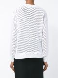 Mesh-Stitched Long Sleeve Sweater