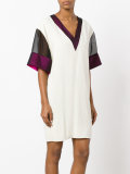 mesh sleeve T-shirt dress