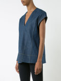 V-neck denim top