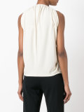 front slit V-neck blouse