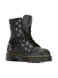 eyelet detail combat boots