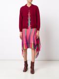 reversible striped cardigan