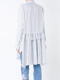 striped ruffle detail tunic top