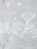 logo print destroyed hoody