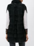 sleeveless fur coat