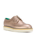 metallic platform brogues