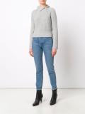 asymmetric foldover collar jumper