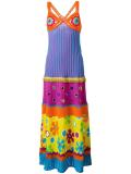 mirror embellished patchwork dress