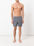 checked swimming shorts