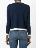 contrast trim cardigan