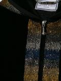 rhinestone embellished velvet hoodie