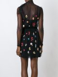 floral embroidered tulle dress