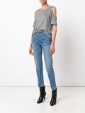 cut-off sleeves blouse