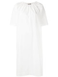 gathered neck dress