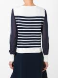 sheer sleeves knitted blouse