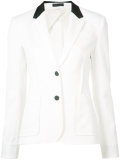 contrast collar blazer