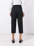 striped cropped tapered trousers
