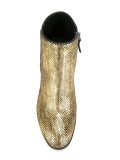metallic ankle boots