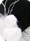 feathered veil beanie