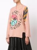 'Climate Revolution' draped shoulder T-shirt