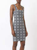 square-neck fitted dress