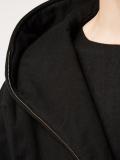 zipped neck hooded jacket