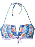 basket weave print bikini top