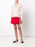 floral print wrap blouse