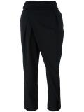 wrap detail cropped trousers
