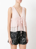 layered ruffle blouse