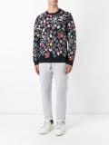 multi symbol embroidered sweatshirt