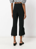 strappy detail cropped trousers
