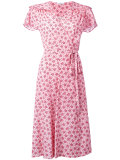 star print wrap dress