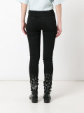 splatter trim skinny jeans  