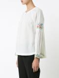 embroidered sleeves blouse