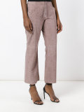 flared cropped trousers 