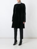 lamb fur flared coat 